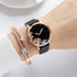 Elegant Black and White Design Ladies' Quartz Watch
