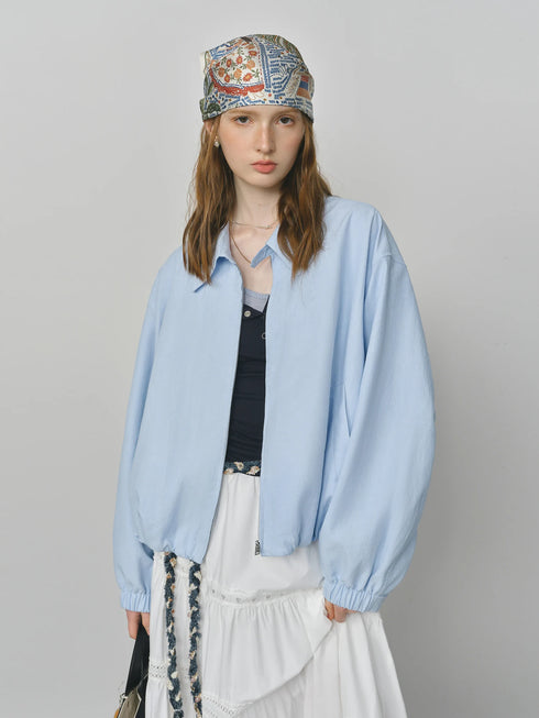 French Barn-Style Oversized Short Jacket for Women