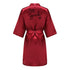 Team Bride Satin Robe with Black Letters
