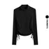 DRUR Women's 2 Piece Sweatsuit Set with Long Sleeve Top