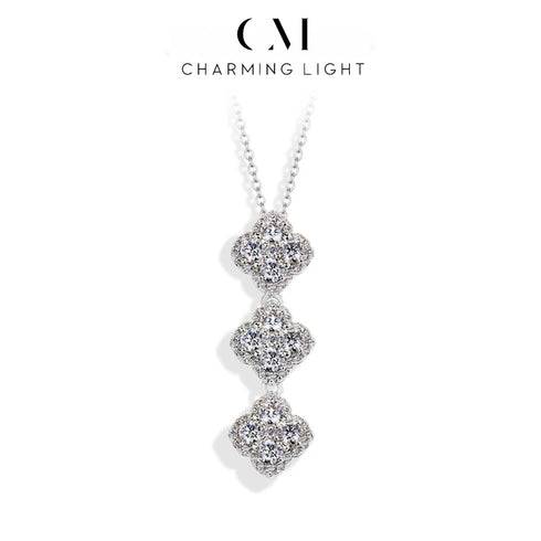 Sparkling Moissanite Diamond Necklace in 925 Silver