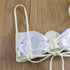 Floral Bandeau Thong Bikini Set for Women