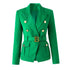 Classic Double Breasted Women's Blazer with Belt