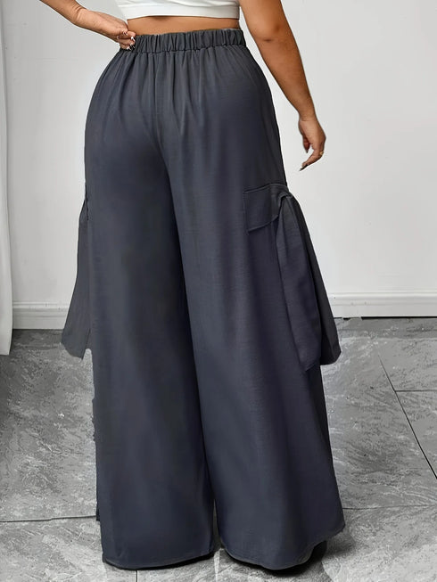 Graphite Gray Women's Oversized Casual Pants