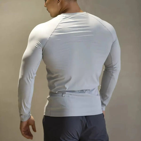 Men's Quick Dry Long Sleeve Compression Running T-Shirt