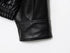 MUJER Black Faux Leather Bomber Jacket for Women