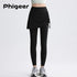 2 in 1 High Waisted Yoga Pants with Side Drawstring