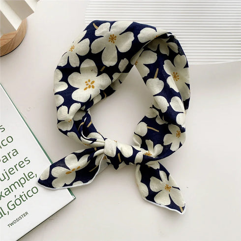 55cm Laies Cotton Linen Square Scarf for Women
