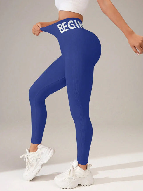 Seamless High Waist Yoga Leggings with Butt-Lifting Design
