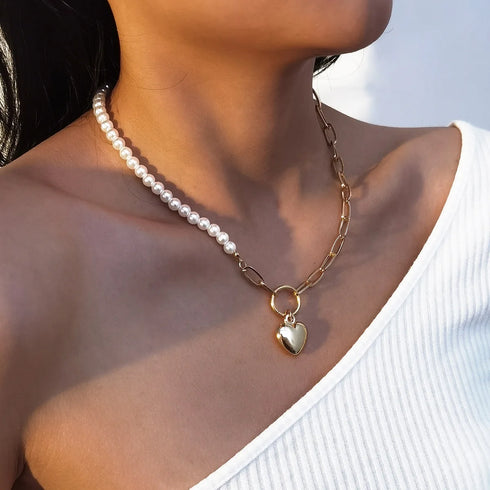 Elegant Big Pearl Choker Necklace for Women