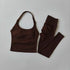 Seamless Women's Sports Fitness Set with High-Waisted Leggings