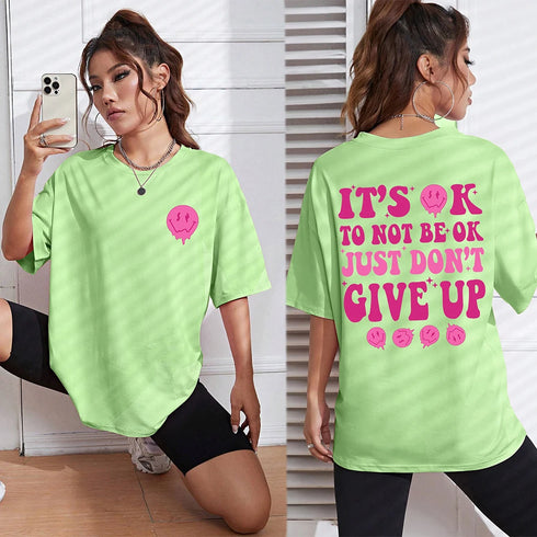 Women’s Casual Breathable T-Shirt with Inspirational Quote