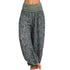 Plus Size Printed Wide Leg Harem Pants