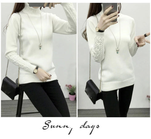 Women's Turtleneck Knitted Sweater