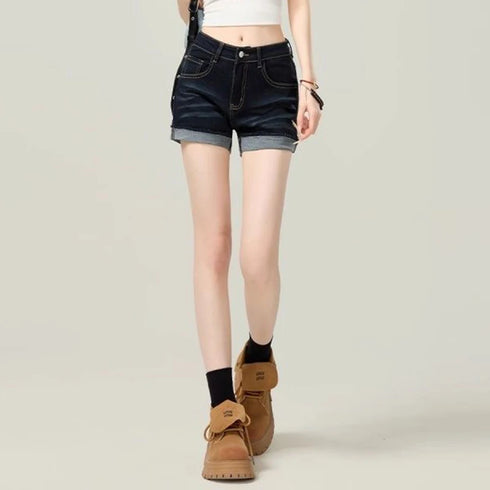 High Waist Denim Shorts for Women
