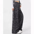 High Waist Camouflage Wide Leg Jeans for Women
