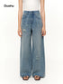 DUSHU Ripped Wide-Leg Denim Jeans