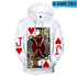 Heart Of The Cards Men's 3D Poker Graphic Hoodie