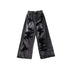 Vintage Black Ripped Wide Leg Jeans for Women