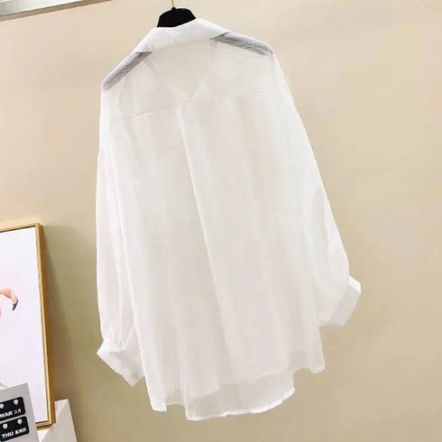 Elegant Chiffon Blouse with Loose Fit