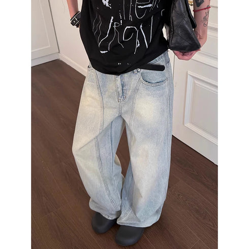 Women's Light Blue Wide Leg Jeans