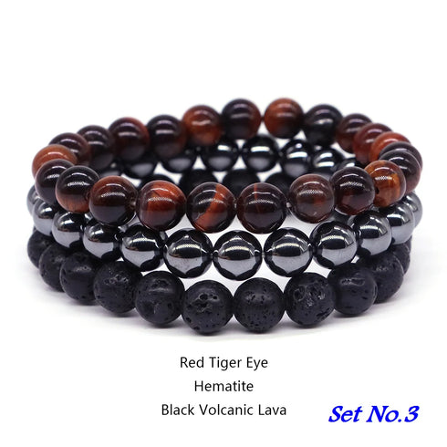 Couples Distance Bracelet Set - Natural Stone Healing