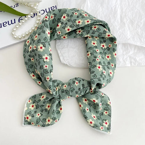 55cm Laies Cotton Linen Square Scarf for Women
