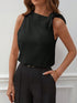 Women's Black Satin Halter Neck Blouse