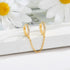 Stainless Steel Link Chain Hoop Earrings with Zirconia