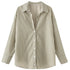 Elegant Oversized Button-Up Blouse for Women