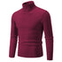 Men's High Neck Casual Knitted Pullover Sweater