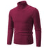 Men's High Neck Casual Knitted Pullover Sweater