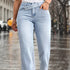 Womens Baggy Light Wash Denim Jeans