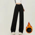High Waist Fleece Thermal Denim Pants for Women