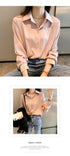 Women Shirts Spring Autumn Casual Chiffon Shirt Office Lady Fashion Female Long Sleeve Loose Solid Blouse Tops S-4XL