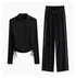 DRUR Women's 2 Piece Sweatsuit Set with Long Sleeve Top