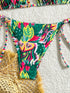 Floral Print Triangle Cup Bikini Swimsuit