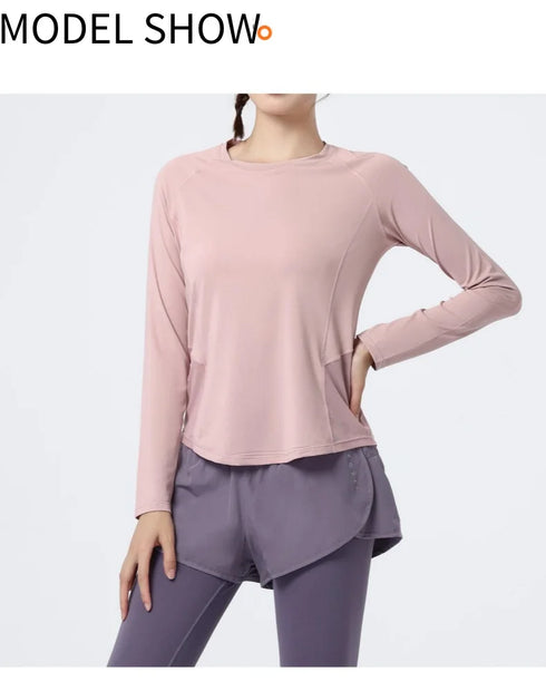 PHIGEER Women's Loose Fit Quick Dry Long Sleeve Top