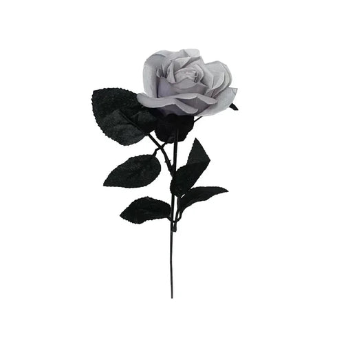 5pcs Silk Black Rose Artificial Flower Heads