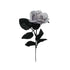 5pcs Silk Black Rose Artificial Flower Heads