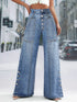 Plus Size High Waist Wide Leg Denim Jeans