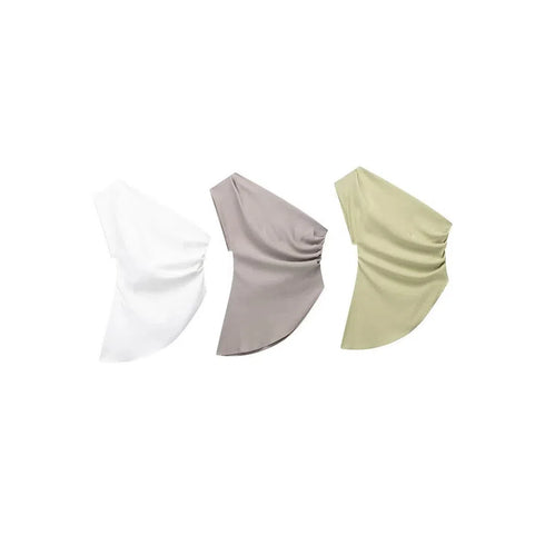 Asymmetric Off Shoulder T-Shirt for Stylish Women