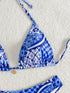 Floral Print Triangle Bikini Set with Brazilian Bottoms