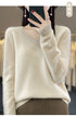 100% Merino Wool V-Neck Pullover Sweater for Women