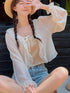 Summer Ruffled Chiffon Long Sleeve Blouse