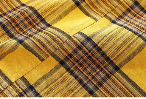 Plus Size Korean Style Plaid Long Sleeve Blouse