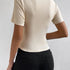 Chic Turtleneck Slim Fit Short Sleeve Top - Perfect Spring & Summer Essential for Women