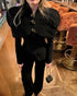 Elegant Black Blazer with Gold Buttons
