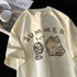 M-5XL Plue Size Summer Simple Casual Men/Women Harajuku Style Printed Plus Size Loose Short Sleeved T-shirt