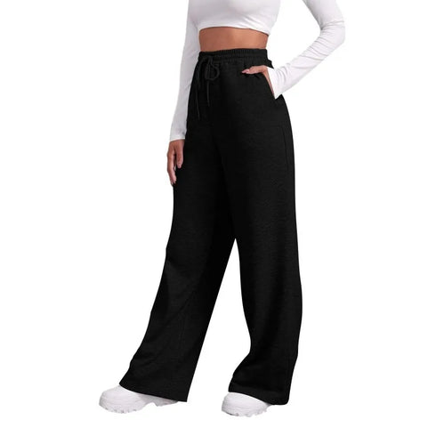 Plus Size High Waisted Straight Sweatpants